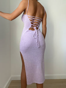 Tulum Knit Dress Lilac - pre order